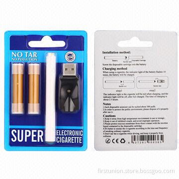 Low-resistance Disposable Atomizer E-cigarette, USB Charger & Two Atomizers Packing